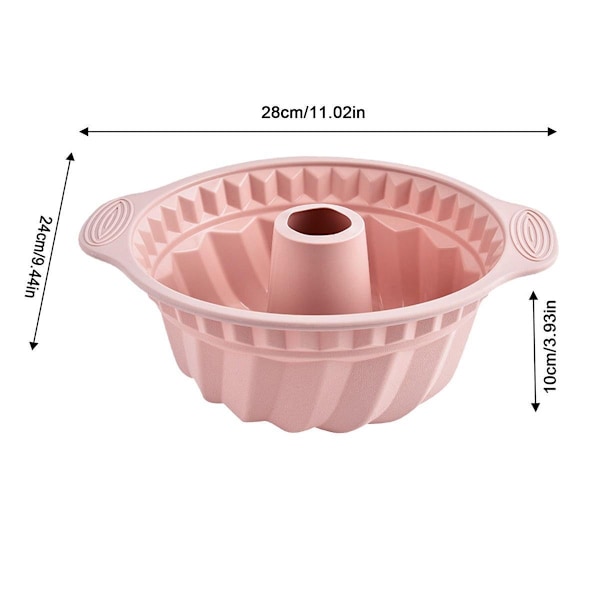 Silikon Chiffon Kakform Nonstick Rund Mousse Bakform Enkel Avformningsverktyg