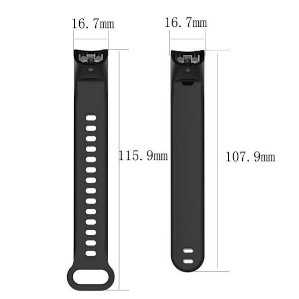 Mørkeblå TPE-erstatningsarmbånd for Huawei Honor Band 3