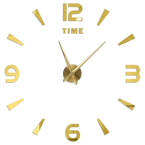 Romerska Siffror Väggklockor 3d DIY Spegel Väggklocka Akryl Dekal Mode Kvarts Klockor Titta Hem Dekoration Reloj De Pared Gold C 47 inch (80-120cm)
