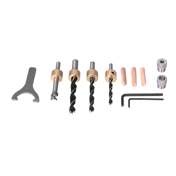 3 i 1 Drill Guide Trebearbeiding Hullslag Posisjoner Locator Jig System Kit Aluminiumlegering Trebearbeidingsverktøy
