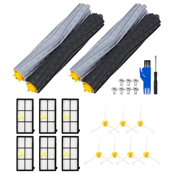 For iRobot Roomba 860 865 870 880 896 960 966 971 976 980 981 Robot Støvsuger Hovedbørste Sidebørste Hepa Filter Deler