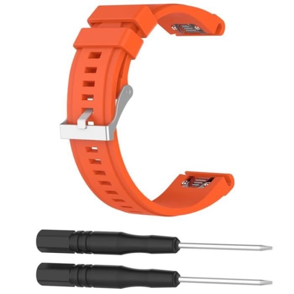 26mm Silikonarmband för Garmin Fenix 5X Multisport GPS-klocka Orange
