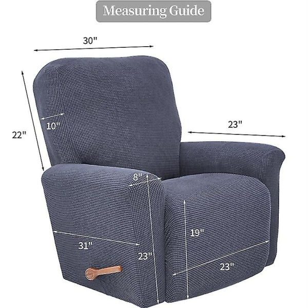 Stretch Recliner Soffaöverdrag Halksäker Möbelskydd Mjuk Tjock Överdrag (Endast Soffaöverdrag) Red Brown