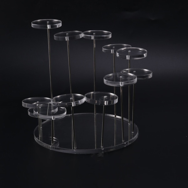 Cupcake Stand Akryl Display Stand til smykker/kage Dessert stativ Bryllups fødselsdagsfest dekoration Transparent