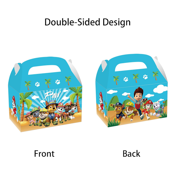 12 st Paw Patrol Godisask Loot Box Påse Godis Presentask Party Tillbehör Dekorationer