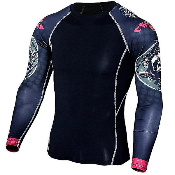 Kompressionsunderställ för män Sport Gym Muskel T-shirt 12 XL
