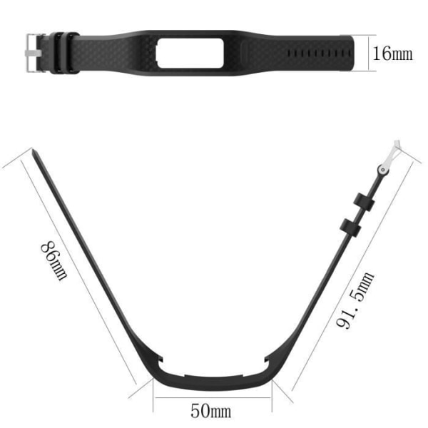 Svart Ersättningsarmband i Silikon för Garmin VivoFit 2/1 Fitnessaktivitetsmätare - L