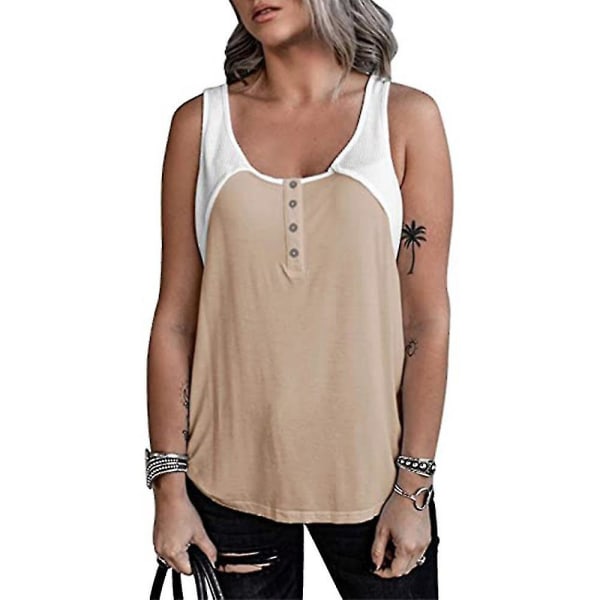 Damväst Tanktoppar Sommar Apricot 2XL