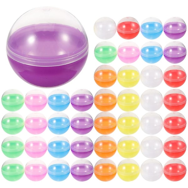 60 kpl täytettävät pallot Monikäyttöiset muovipallot kierrepallot täytettävät pallot, jotka sopivat juhliin Random Color 4.50X4.50X4.50CM