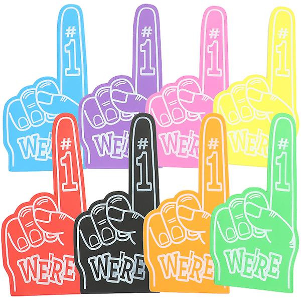 8st Giant Foam Finger Foam Hand Pompom Färgglad Cheerleading Foam Hand Vibrerande Kompatibel med Sport -HG As Shown 0.5X23X46CM