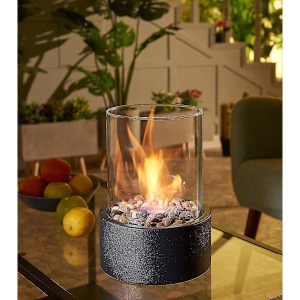 Innendørs/utendørs Bærbar Bordplate Fire Pit Rentbrennende Bio Etanol Ventless Peis -ES