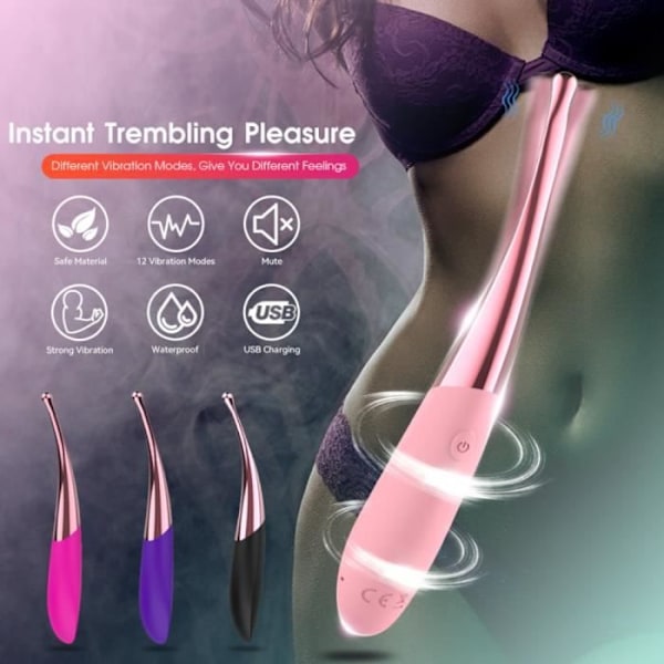 Birdsexy Høyfrekvent Vibrator Sexleketøy for Kvinner, Kvinnelig Masturbator Vanntett Brystvortestimulator, Lilla