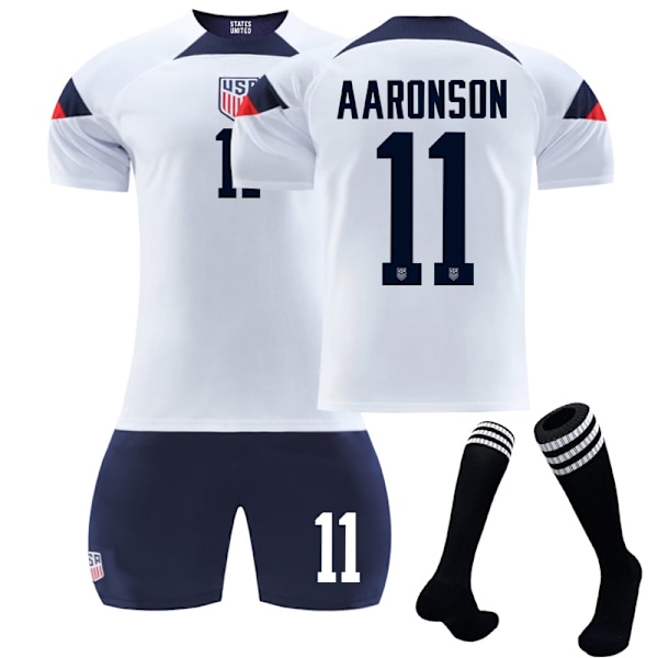 2223 VM i fotball USA Hjemmedrakt Aaronson 24(130-140cm)