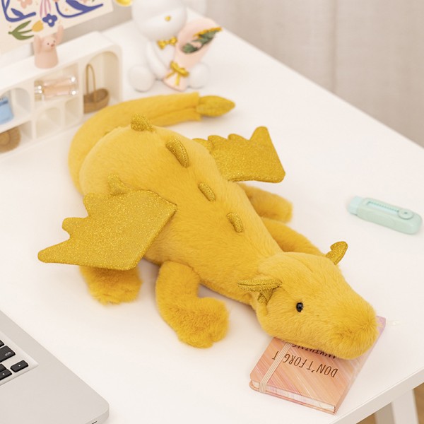 Sky Jelly Drage Plyslegetøj Sød Tegnefilm Pige Børneværelse Dukke Dekoration Scene Gold dragon 70cm
