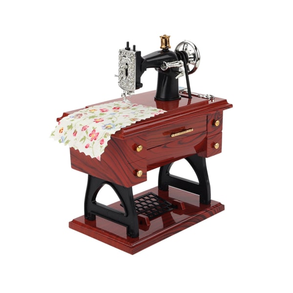 Retro Mechanical ABS Sewing Machine Music Box