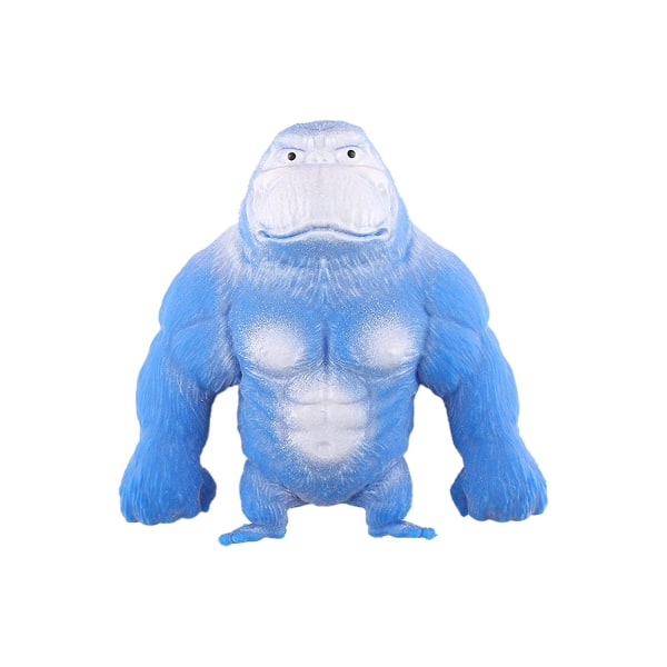 Brown Monkey Toy Tpr Stretch Gorilla Toy Squeeze Toy Kompatibel med Barn Vuxen Stress Relief -ES Blue 15*12