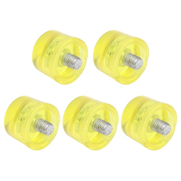 5 st gummiklubbhuvud ersättning M8x1 mjuk transparent gul slagspets tillbehör set kitΦ40mm