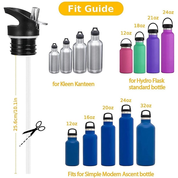 Halmlock kompatibel vattenflaska, kompatibla Kleen Kanteen-flaskor, vakuumflaska As Shown