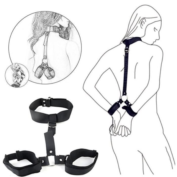 BDSM Voksen Fri Bondage Vibrator Par Sexlegetøj Åbne Ben Hals Håndjern Ankelstropper Shop Farve 313 Y