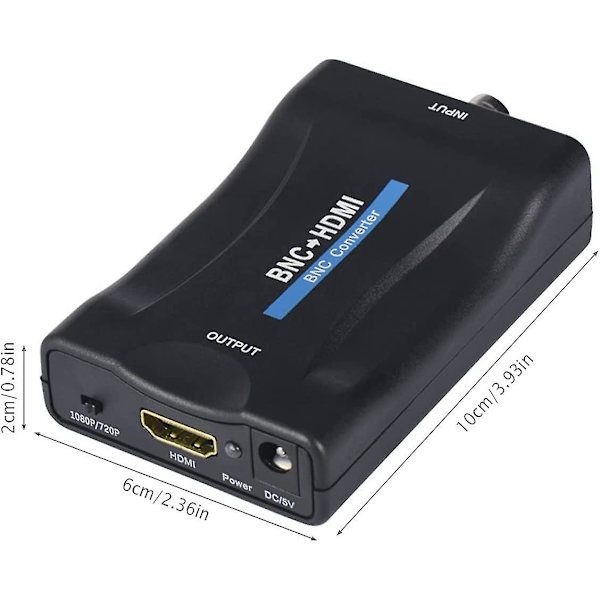 BNC til HDMI-konverteradapter Display HD 1080p/720p Videoadapter -hg
