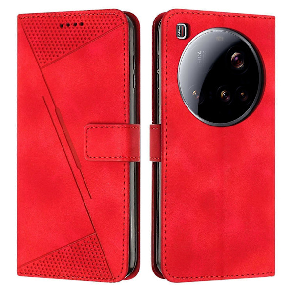 Etui til Xiaomi 15 Ultra 5G Beskyttende Flip Myk PU Lær Telefondeksel Kompatibelt med Xiaomi 15 Ultra 5G Red