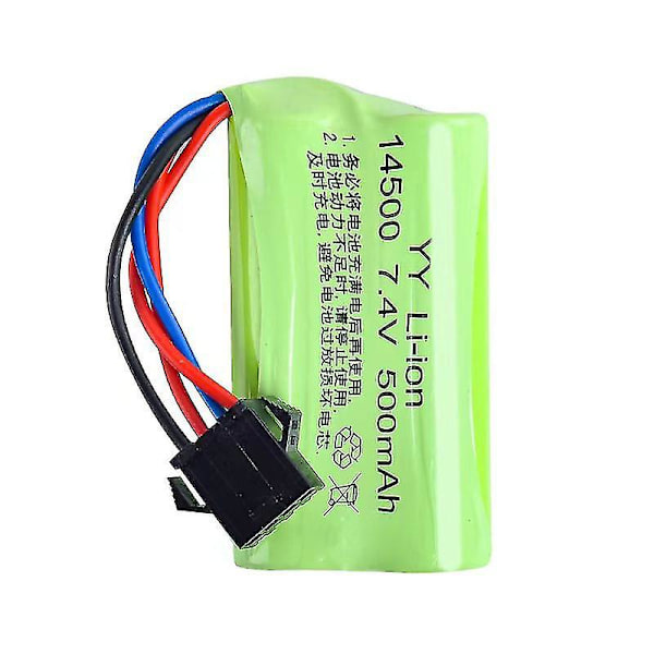 14500 7,4v lithiumbatteri 500mah Sm-4p interface Enkeltrækket M-type genopladeligt lithiumbatteri er praktisk og holdbart -HG