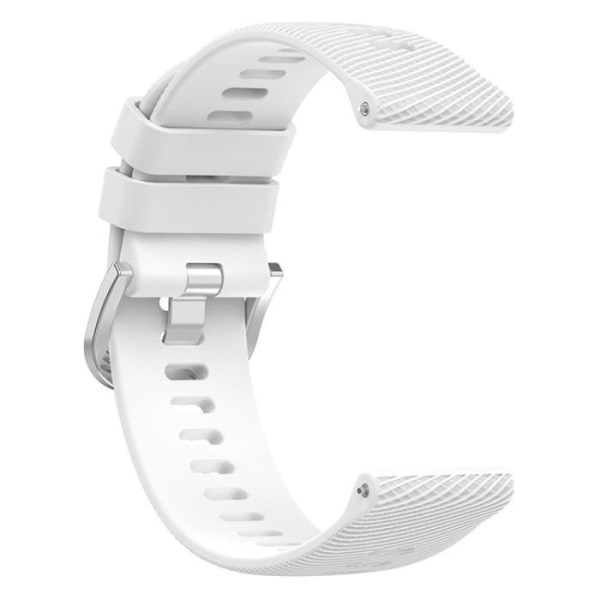 20MM (hvit) klokkerem, med original rustfri stålspenne, tilbehør til Garmin VivoMove Trend