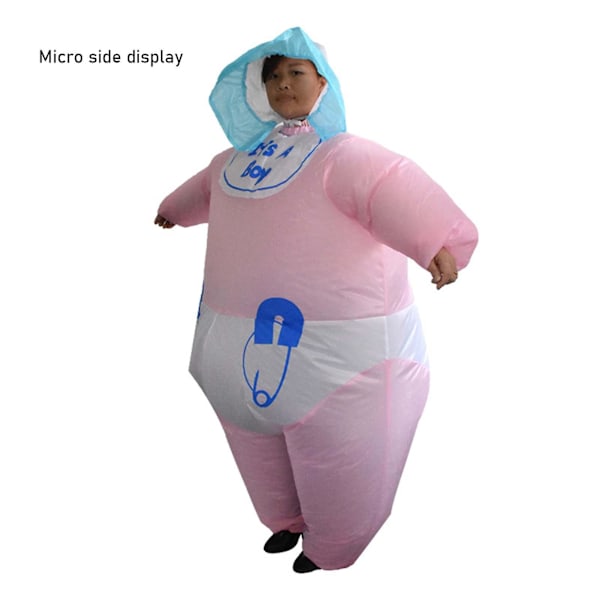 Spoof Vuxen Rosa Baby Uppblåsbar Kläder Lätt Rolig Cosplay Kostym för Aktivitetsfest Scen Pink Baby