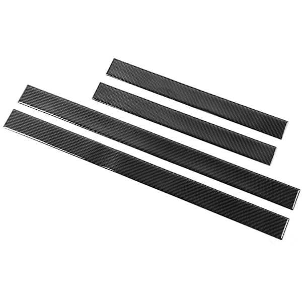 4Pcs Outer Door Sill Scuff Plate Threshold Cover Soft Carbon Fiber Fit for Honda CRV 2016‑2019