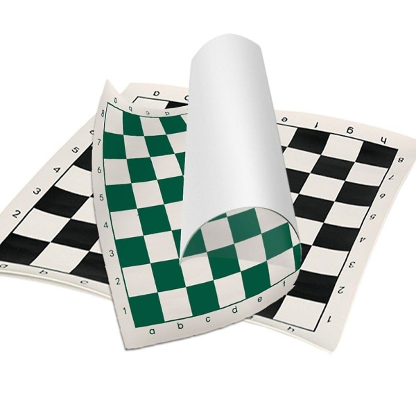 Koulutuksellinen muovinen shakkilauta 42x42cm vihreä
