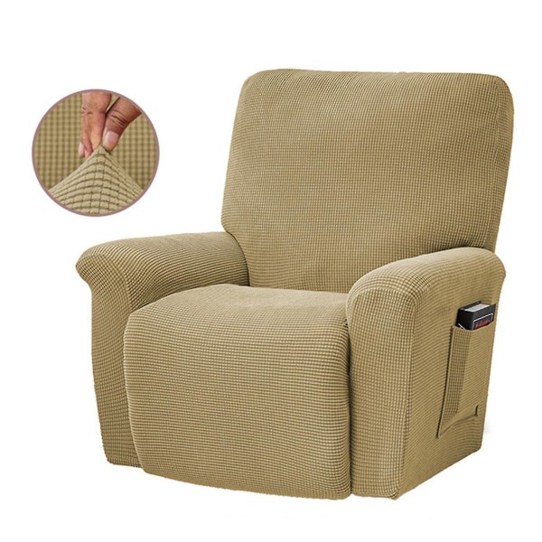 Stretch Recliner Soffaöverdrag Halksäker Möbelskydd Mjuk Tjock Överdrag (Endast Soffaöverdrag) Champagne