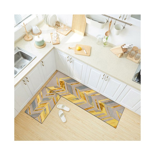 Køkkentæppe skridsikker vandtæt køkkenmåtte og tæppe ergonomisk behagelig ståmåtte-H-03