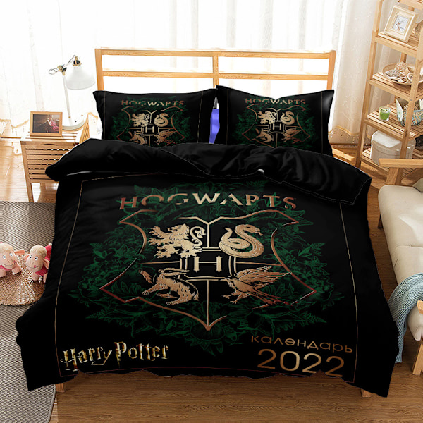 Harry Potter School of Magic Digitaltryckt Påslakanset - 8281 Badge Single135x200