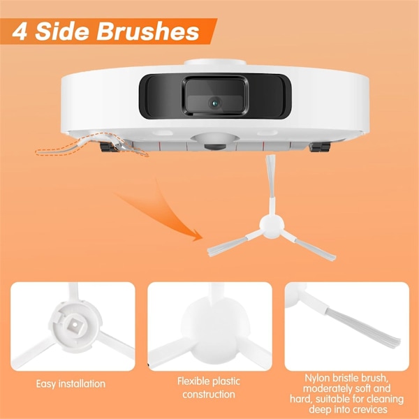 For Xiaomi X20+/X10+ Plus, for Dreame L10s Ultra/L10 Ultra/L10 Prime robotstøvsuger børstefiltre moppeposer