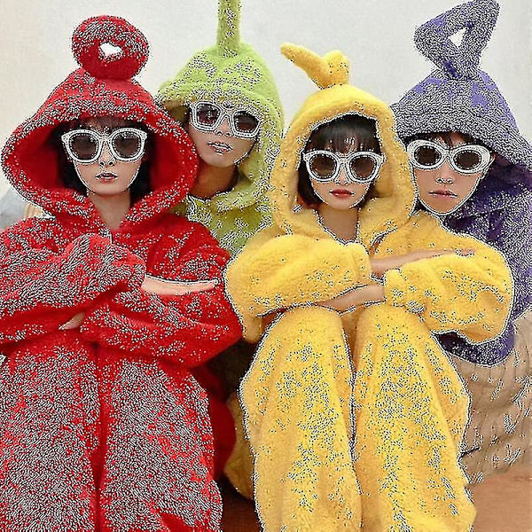 Unisex Teletapit Puvut Disi Onesies Lala Pyjama Aikuisten Pyjama -ge Purple M