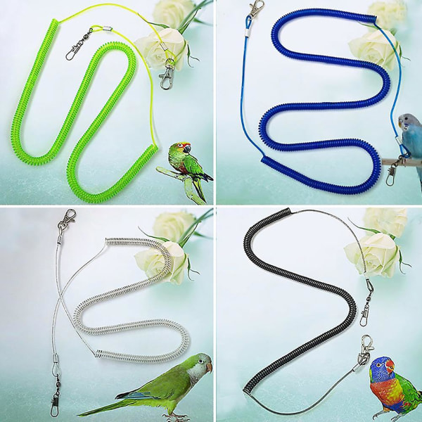 Naievear Parrot Bird Leash Flying Training Rope Straps Parrot Cockatiels Starling Budgie Random Color 10M