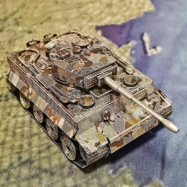 3D Metallpuslesett DIY Håndlaget Berømt Tank Militærserie Tiger Tanks T-34 Js-2 M1a1 Tankmodell Samle Puslespill Panzer VIII