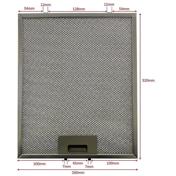 3 X Spisar Universal 320 X 260 Mm Metall Spisfläkt Fettfilter A -ES
