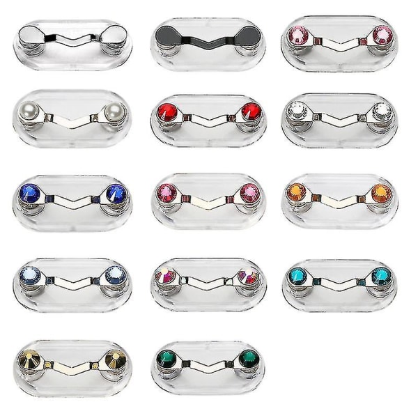 Magnetisk brilleholder Hold briller sikre Magnetiske brilleholdere Id Badge øretelefoner -ES Silver