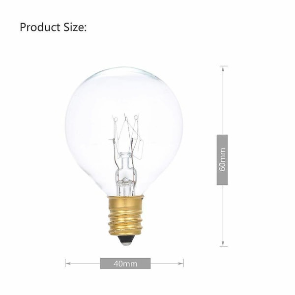 50 stk G40 erstatningsglobe lyspærer for utendørs festonglys