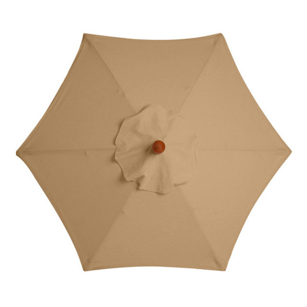 3m Rund Trädgårdsparasoll Utomhus Patio Solskydd Tak 3m 6/8x Arm khaki 2.7m 6bones