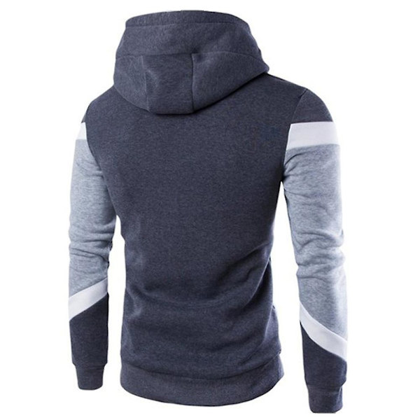 Herrtröjor Casual Hooded Långärmad Sweatshirt Sport Hoodie Deep Grey 3XL