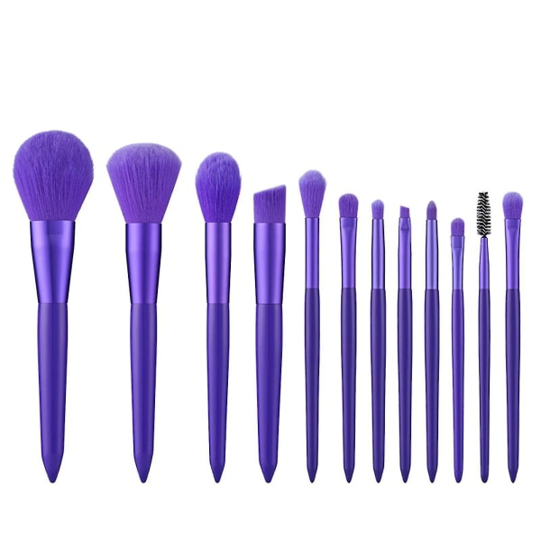 Set Professionellt bekvämlighetsresestorlek Kosmetiska borstar Kit kompatibelt med kvinnor Tjej Ny hög kvalitet Purple