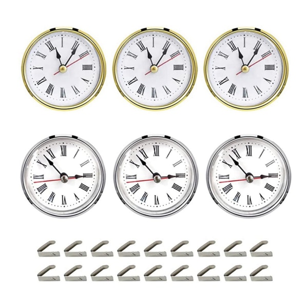 6 stk klokkedeler for klokkeharpiksform, klokkestykker for klokkeepoksystøpeform Gold  Silver