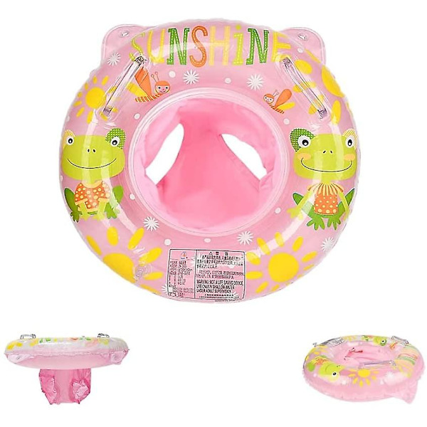 Baby , simhjälp Baby uppblåsbar flytring Simsits Baby för leksaker 6 månader till 36 månader Frog - pink