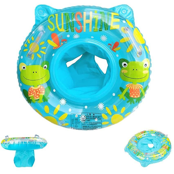 Baby , simhjälp Baby uppblåsbar flytring Simsits Baby för leksaker 6 månader till 36 månader Frog - blue