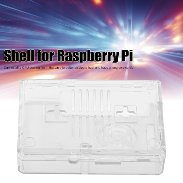 Shell Beskyttende Boks Frosted Case Cover ABS til Raspberry Pi 3B 3B+ E Style med Skruer(Transparent )