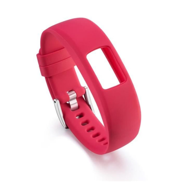 Röd 2018 silikonersättningsarmband för Garmin Vivofit 4 Activity Fitness Tracker（L）