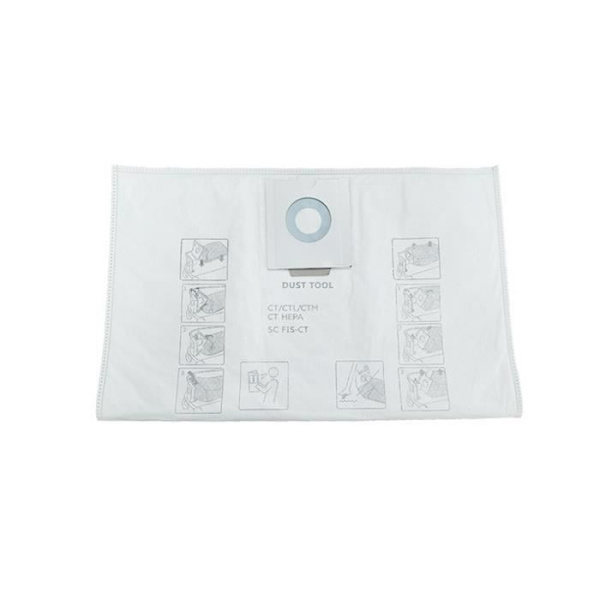 2 STK støvopsamlingspose til Festool CT36E CT CTM26 tilbehør non-woven støvpose