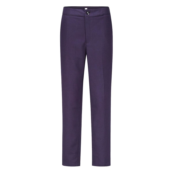 Yynuda kvinners 2-delers kontordame Slim Fit forretningsdress (blazer + bukse) Purple L